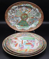 (4) LARGE CHINESE EXPORT PLATTERS OR