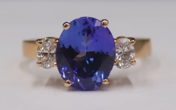 JEWELRY 14KT GOLD TANZANITE AND 3b9ee7