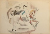 JULES PASCIN (FRENCH, 1885-1930). Watercolor
