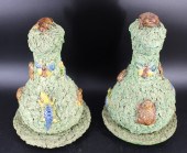 PAIR OF PALISSY STYLE   3ba4c3