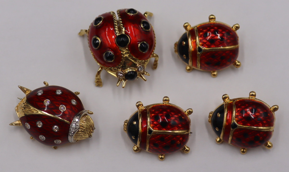 JEWELRY 5 18KT GOLD AND ENAMEL 3ba63d