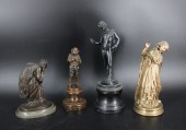 LOT OF 4 ANTIQUE CABINET BRONZES. To