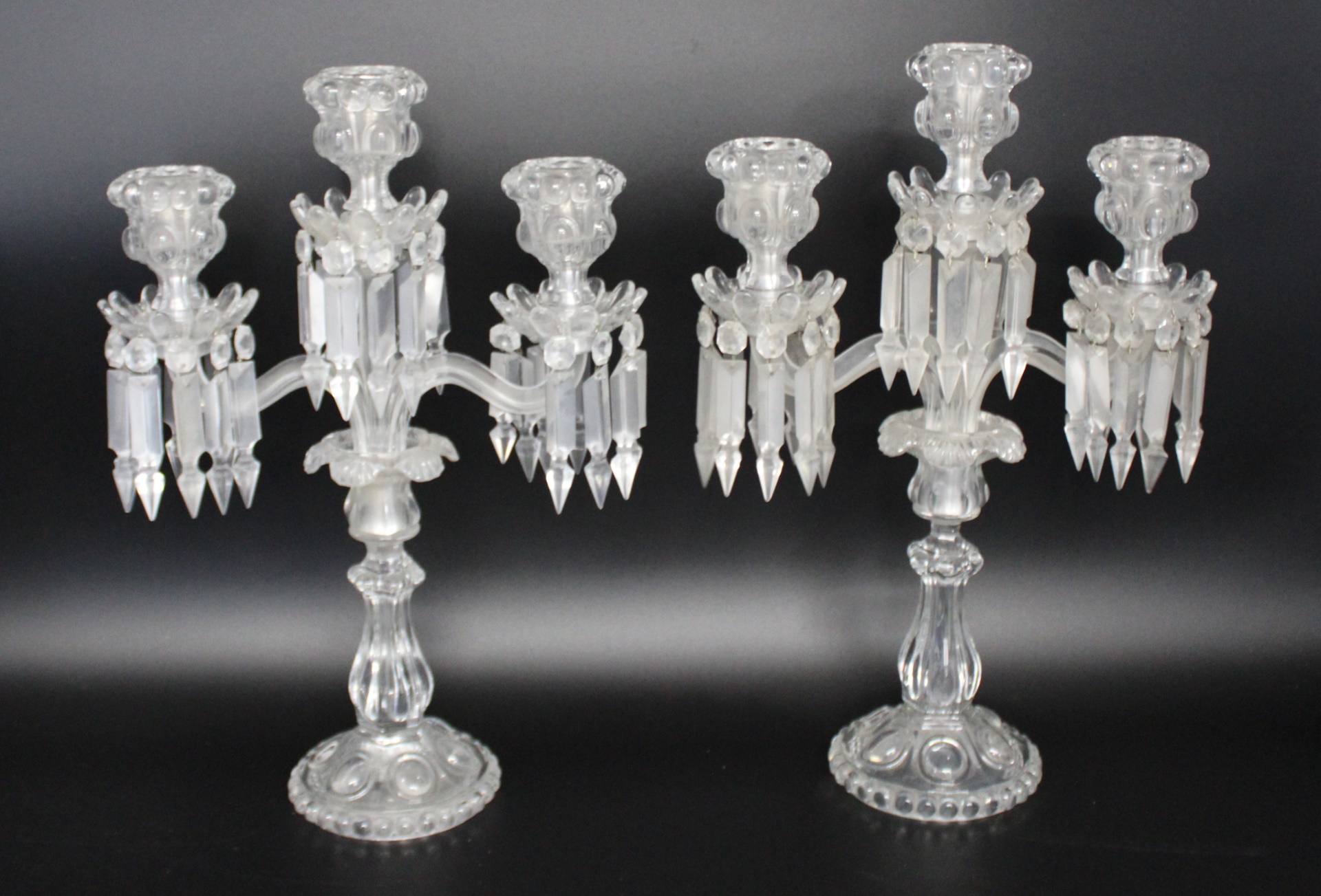 PAIR OF ANTIQUE BACCARAT GLASS