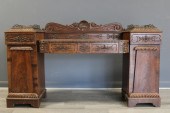 ANTIQUE CARVED MAHOGANY GEORGIAN SIDEBOARD