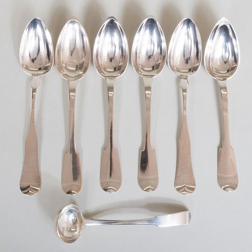 SET OF FOUR LARGE FRENCH TABLESPOONS 3b84ec
