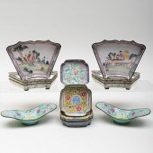 GROUP OF CHINESE CANTON ENAMEL DISHESComprising:

Set
