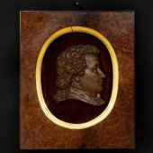 CARVED WOOD PROFILE PORTRAIT OF BEETHOVEN