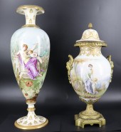 2 LARGE & IMPRESSIVE HAND PAINTED SEVRES