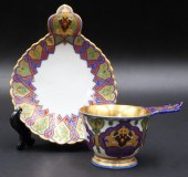 IMPERIAL RUSSIAN PORCELAIN TEACUP AND