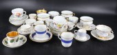 ANTIQUE MEISSEN CUP & SAUCER GROUPING