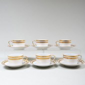 SET OF SIX DIOR PORECELAIN TEA CUPS