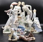 GROUP LOT OF 5 ASSORTED LLADRO PORCELAIN