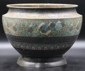 LARGE CHINESE CLOISONNE JARDINIERE.