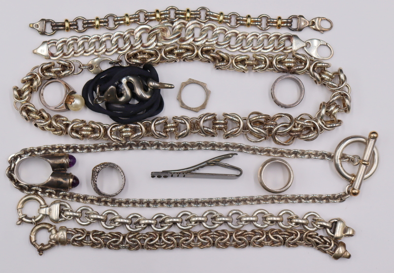 JEWELRY ASSORTED GROUPING OF STERLING 3b8e98