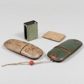 GROUP OF SHAGREEN ARTICLESComprising:

Two