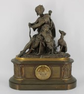LARGE AND IMPRESSIVE GILT & PATINATED