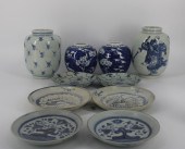 ANTIQUE ASIAN PORCELAIN GROUPING. To
