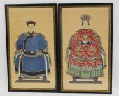 (2) INDIVIDUALLY FRAMED ANCESTRAL PORTRAITS.