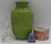 GROUPING OF CHINESE VASES, ETC. Includes