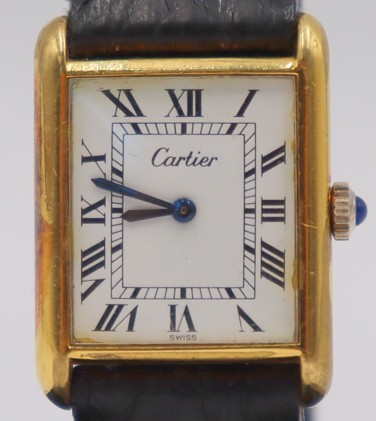 JEWELRY CARTIER GOLD TONE TANK 3bc2fd