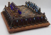SILVER. HUNGARIAN SILVER CHESS SET AND
