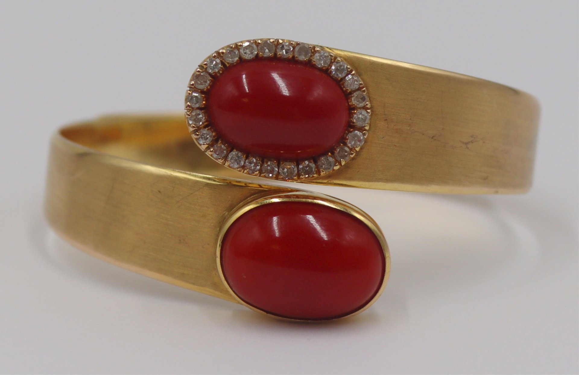 JEWELRY 14KT GOLD RED CORAL AND 3bc567