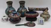GROUP OF 9 CHINESE CLOISONNE 3bc6a3