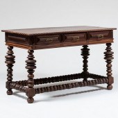 PORTUGUESE BAROQUE STYLE CARVED ROSEWOOD
