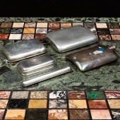 GROUP OF FLASKS AND SMOKING ACCESSORIESComprising:

A