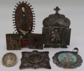 SILVER GROUPING OF RELIGIOUS OBJECTS 3bcc1d