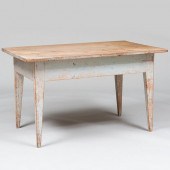 RUSTIC PAINTED PINE FARM TABLE30 in.