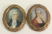 PAIR OF PORTRAIT MINIATURES To include: