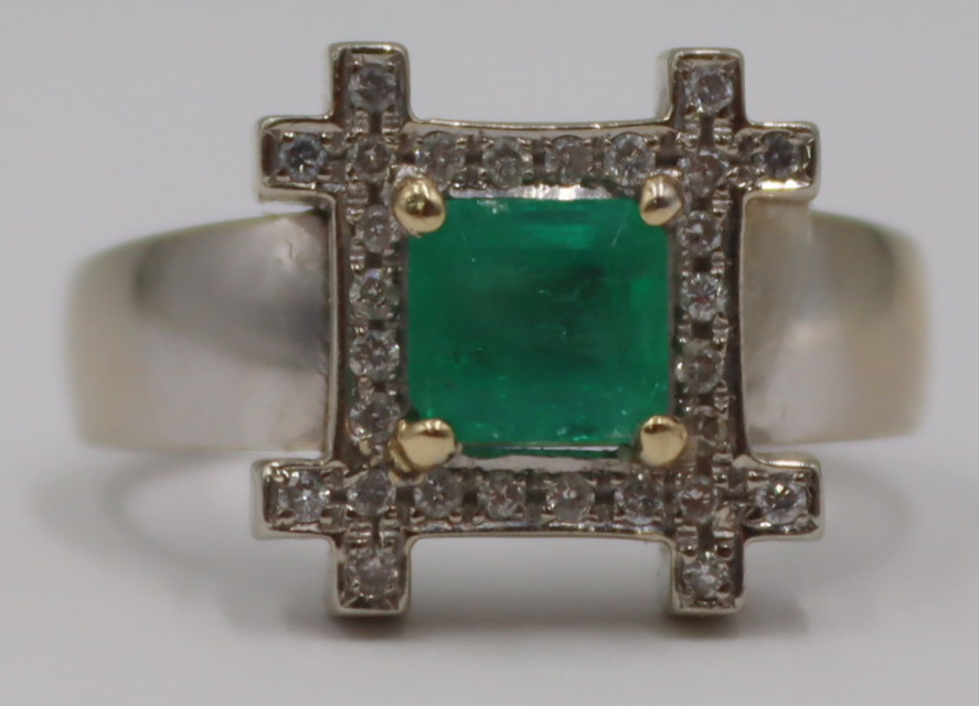 JEWELRY 14KT GOLD EMERALD AND 3baa11