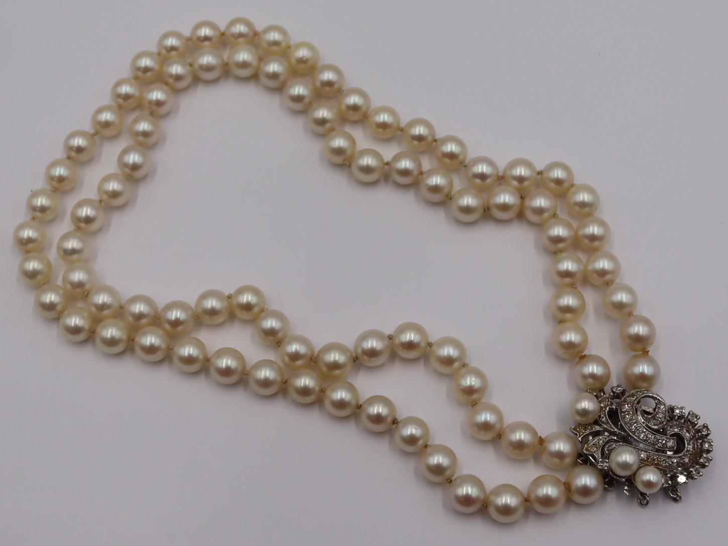 JEWELRY DOUBLE STRAND PEARL NECKLACE 3baa9b