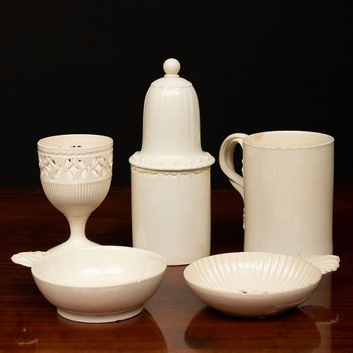 GROUP OF ENGLISH CREAMWARE ARTICLESUnmarked Comprising A 3baae2