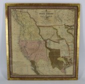 1846 MAP OF TEXAS OREGON & CALIFORNIA