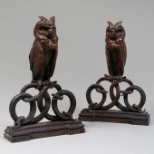 CARL KAUBA (1865-1922): PAIR OF OWL