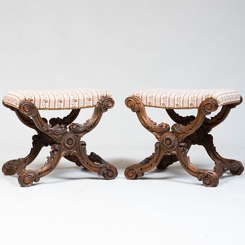 PAIR OF ITALIAN BAROQUE STYLE CARVED 3baf77