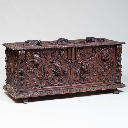ITALIAN BAROQUE STYLE CARVED STAINED 3bb4df