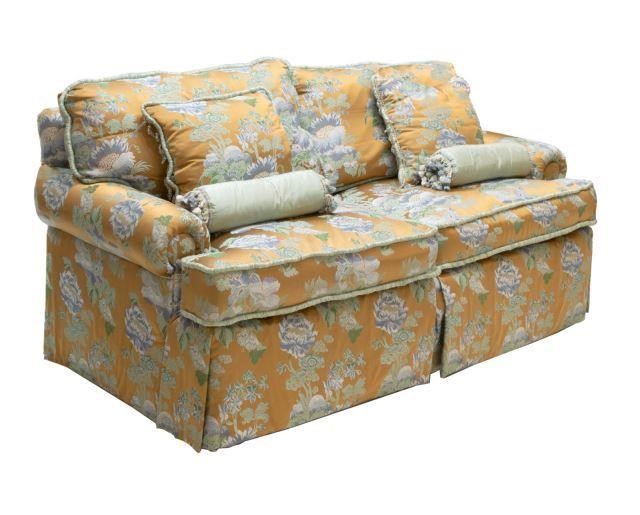 CONTEMPORARY TWO SEAT FLORAL UPHOLSTERED 3be127