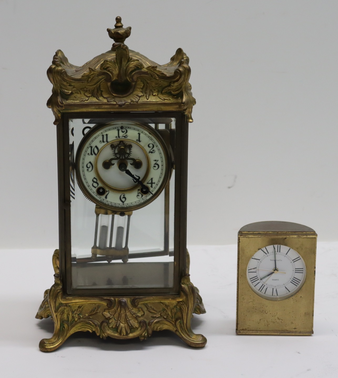 ANTIQUE BRASS CARRIAGE CLOCK TOGETHER 3be257