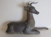 SIGNED AND NUMBERED BRONZE DEER - AS