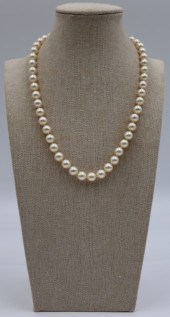 JEWELRY. MIKIMOTO PEARL AND 14KT GOLD