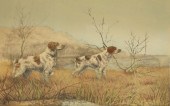 LEON DANCHIN (D.1938) HUNTING DOGS COLOR