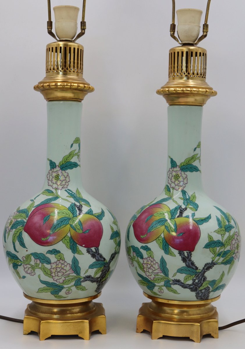 PAIR OF ASIAN INSPIRED FRENCH PORCELAIN 3be852