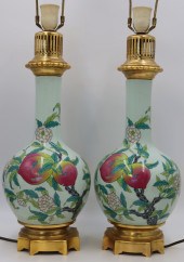 PAIR OF ASIAN INSPIRED FRENCH PORCELAIN