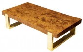 MODERNIST BURL LOW COFFEE TABLE STYLE