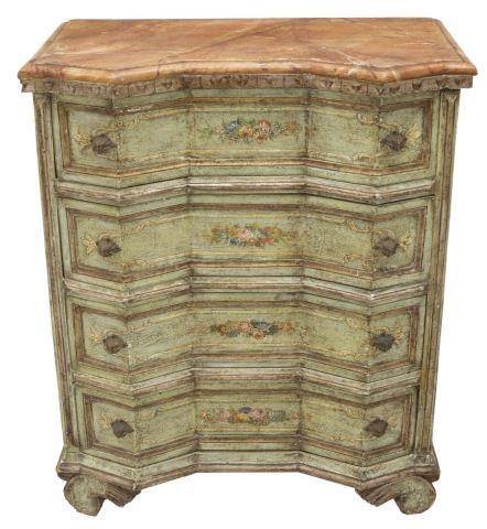 ITALIAN FAUX MARBLE PAINTED CHEST 3bed26