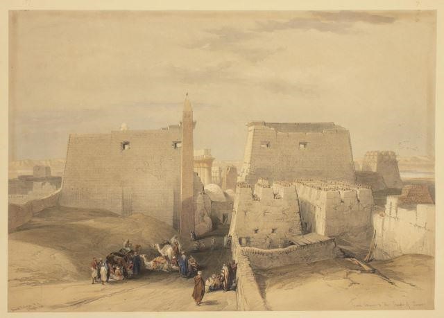 DAVID ROBERTS COLORED LITHO LUXOR 3bed4f