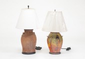 TWO TURTLE CREEK POTTERY LAMPS. Contemporary